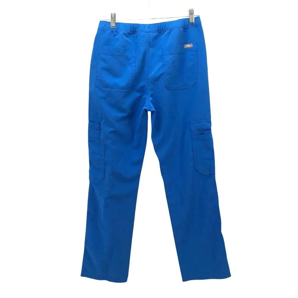 FIGS Mens Cairo Cargo Scrub Pants Bright Blue X Small Short XS/S Nursing Medical
